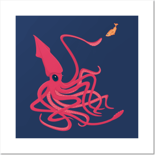 Squid and Fish Posters and Art